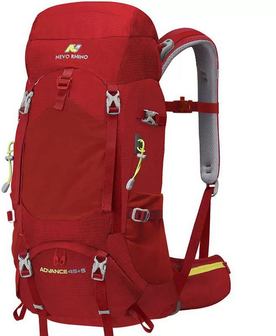 온코 산티아고 순례길 가방 비박 20L 백팩 50L, 레드 / 원래 방수 커버 포함, 1ml