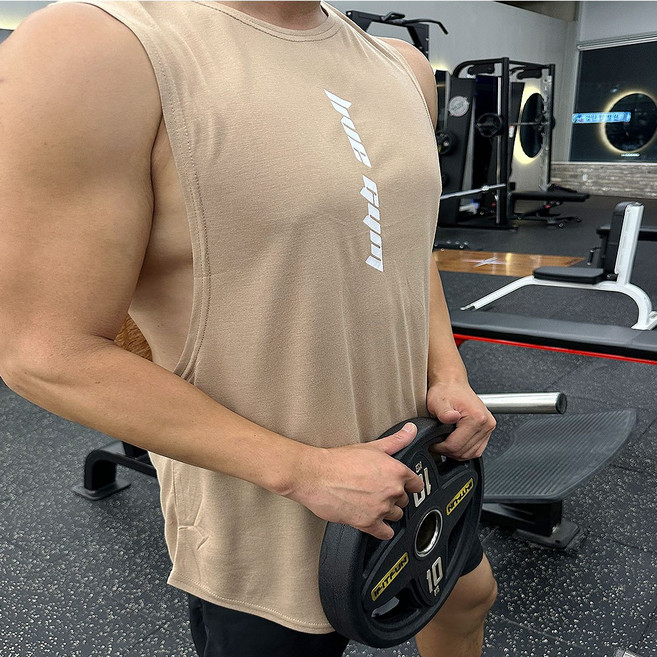 남자 헬스 나시 머슬 민소매 등라인 머슬핏 오버핏 5color