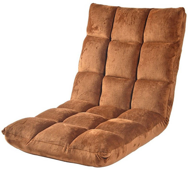 레이지 다이어리 창날림 다다미 접이식 싱글 침대 컴퓨터 등받이 의자 바닥 게으름뱅이 작은 소파, 브라운(스킨 숏기모) 허리 5단 조절 가능, 1개