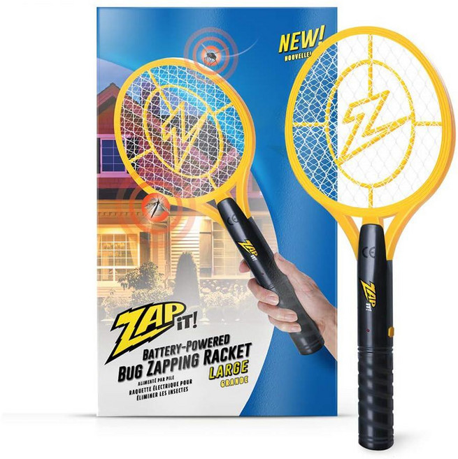 ZAP IT! Bug Zapper 배터리 전원(AA 2개 포함) 버그 재퍼 라켓 3 500볼트, ZAP IT! Bug Zapper 배터리 전원(AA 2