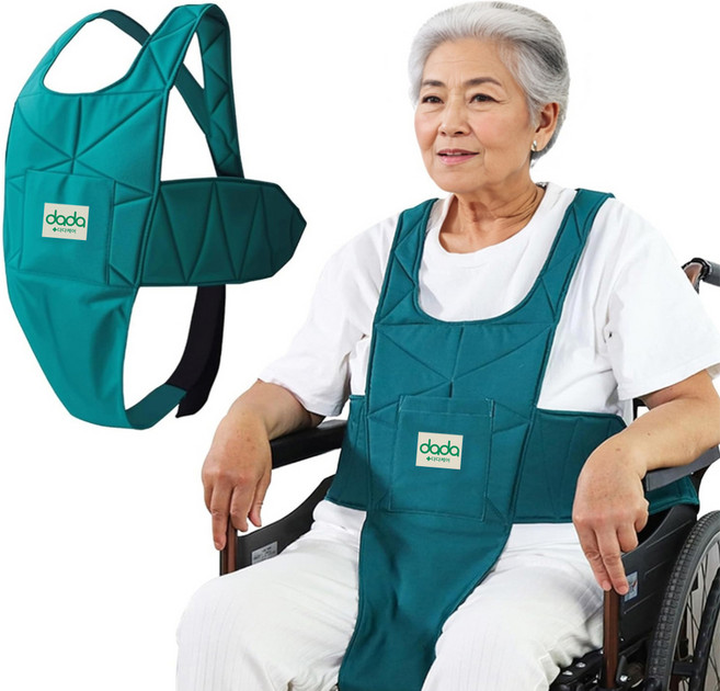다다케어 휠체어 낙상방지 안전벨트 조끼형 가슴고정 밴드 안전보호대 환자 어르신 안전용품, 1개, 휠체어벨트