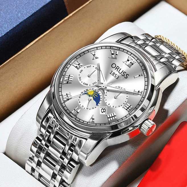 한아로지스 남성 메탈 손목시계