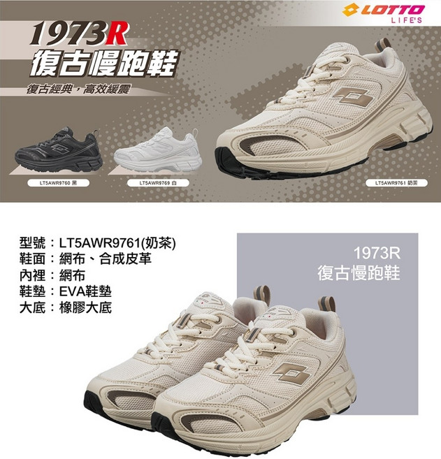 LOTTO LIFE'S 1973R 復古慢跑鞋 LT5AWR9761 寬楦設計