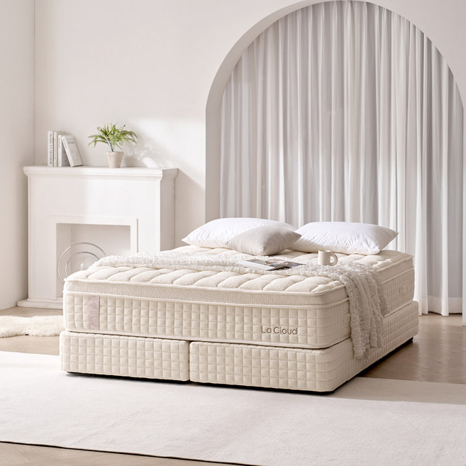 라클라우드 라르테 오가닉 코튼 천연라텍스 티타늄 7존독립스프링 매트리스 SS Q K SK