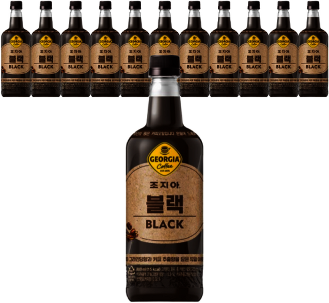조지아 크래프트 블랙 12페트, 1개, 800ml