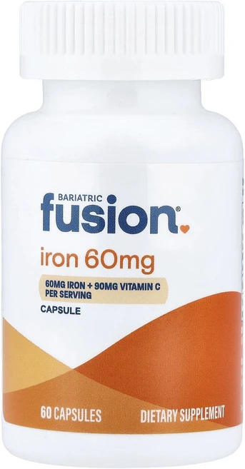 Bariatric Fusion 철분 플러스 비타민C 캡슐 60정, BariatricFusion철분플러스비타민C캡슐60정, 1개 - 쿠팡