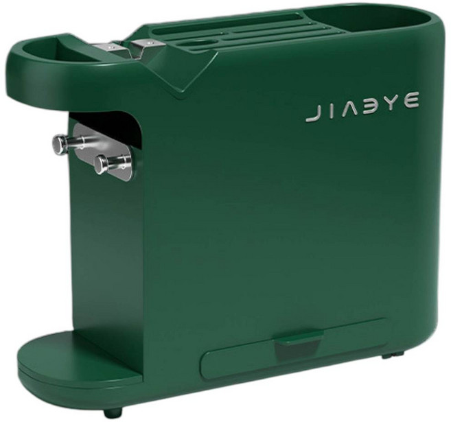 JIA3YE多功能刀架砧板收納架 內置磨刀器 底部瀝水盤, 墨綠色, 1個