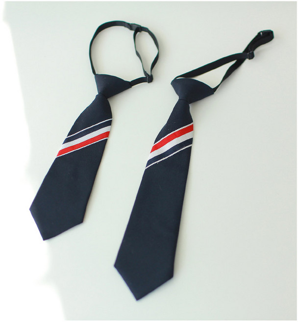 테잎 진곤색 주니어 아동 어린이 넥타이