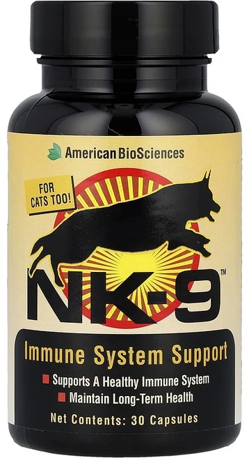 아메리칸 바이오사이언스 NK-9™ 반려견 면역체계개선 30캡슐, 아메리칸 바이오사이언스, NK-9™, 반려견 면역체계개, 1개, 30정 - 쿠팡