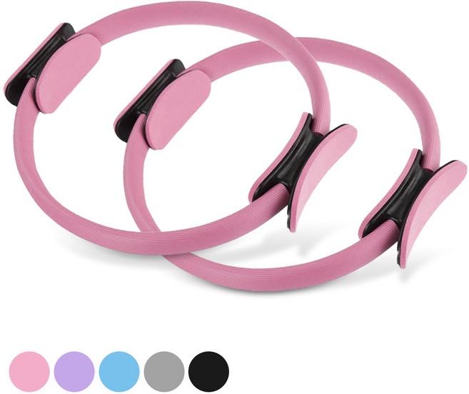 메디플릿 요가 써클 홈트 운동 기구 필라테스 링, 핑크, 2개