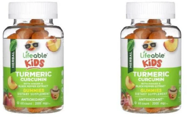 2개 Lifeable 어린이 커큐민 키즈커큐민 curcumin kids 구미젤리 2000mg 60개, 60정 - 쿠팡