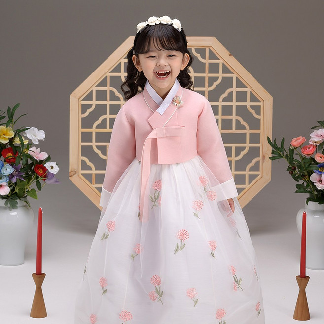 이설한복 818 유비꽃 여아용 한복세트