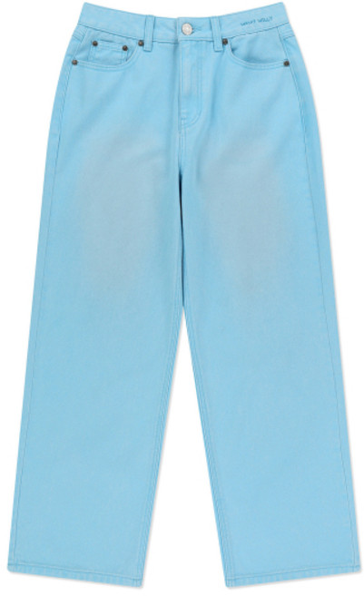 와키윌리 WACKY WILLY 우먼스 피그먼트 컬러워싱 데님팬츠 스카이블루 204473