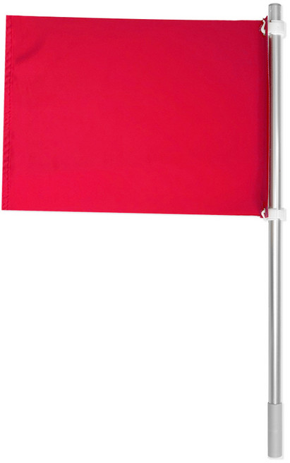 수기 깃발 30x40cm 알미늄대, 빨강, 1개
