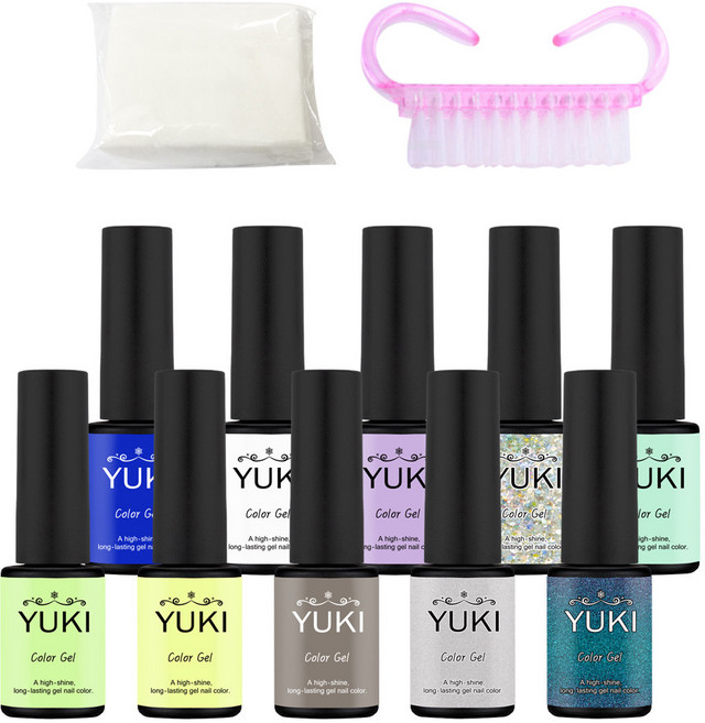 유키 신컬러 331종 내맘대로10종+사은품세트 젤네일세트, 1세트, 내맘대로젤10종+젤와이퍼+더스트브러쉬세트