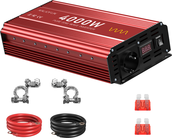 순수정현파 인버터 220V 60Hz KC인증 차량용 캠핑용 가정용 태양광 전원 변환기 4000W, 1개, 4000W-24V-220V