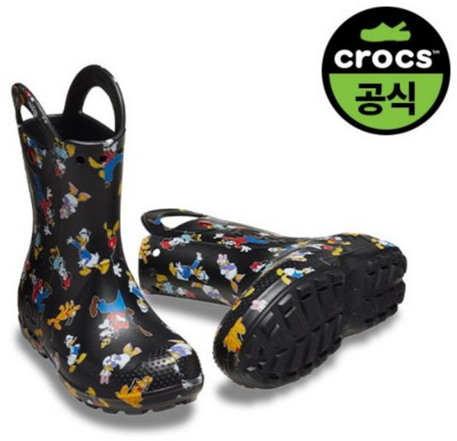 크록스 본사 공식 키즈 미키프렌즈 핸들잇레인부츠 MUL 25SKBT210889