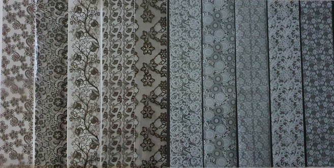 유행 웨딩 포인트 레이스 필름10종세트, 1세트, 10가지패턴호일