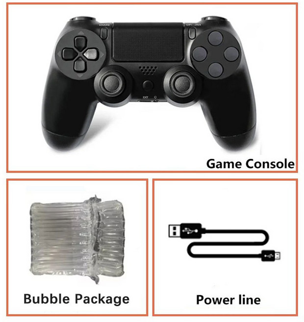 슬림 프로 게임패드용 진동 4 블루투스 컨트롤러 듀얼 ( 무선 /안드 PC/ 조이패드 호환), Bla No Box, 1개