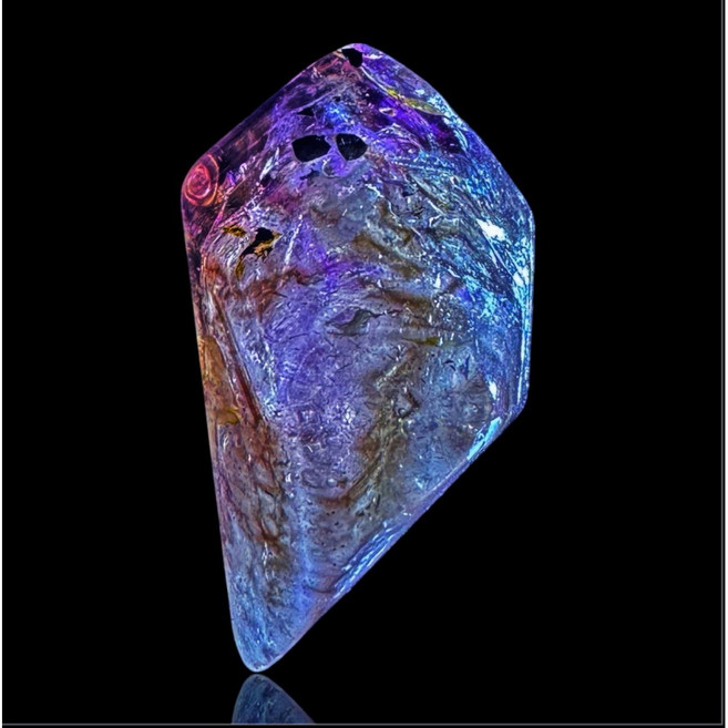 超級七 水晶 Super 7 超七 已拋光 溶蝕通道 彩虹光水晶 雙尖厚實立體 水膽 原石 原礦
