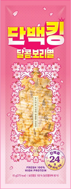 단백킹 달콤보리멸 어육포, 80g, 14개