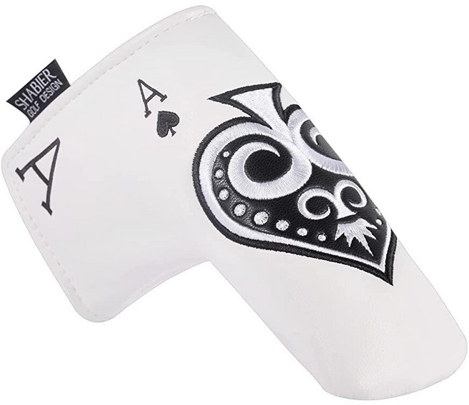 SHABIER Golf Poker 에이스 퍼터 헤드 커버 헤드커버 말렛 또는 블레이드 퍼터용 마그네틱 클럽 598123, 1개