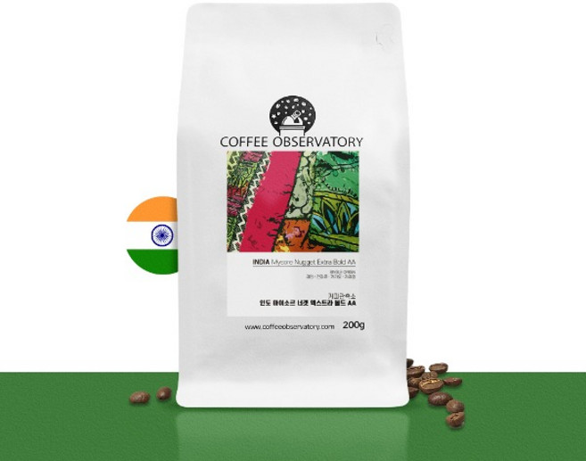 인도 마이소르 너깃 엑스트라 볼트 200g 아라비카 원두, 1개, 분쇄안함(홀빈), 홀빈(분쇄안함)