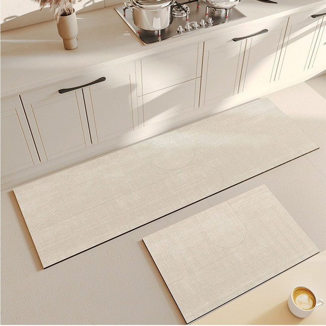 [1+1] 앤시오 모던한 빨아쓰는 주방 규조토 발매트 세트, A타입