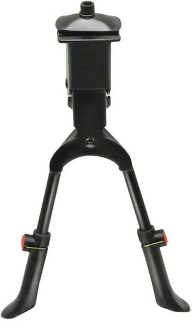 자전거 킥스탠드 헤비 듀티 센터 마운트 더블 레그 자전거 26 ~ 29인치 자전거용 조절식 킥스탠드, 검은 색, 강철, 1개