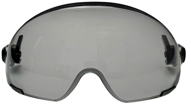 LOEBUCK 안전모 전용 헬멧장착 보안경 투명/스모크 선택가능 충격방지 방진 방풍 작업용 보안경, 1개, 스모크 (차광렌즈)