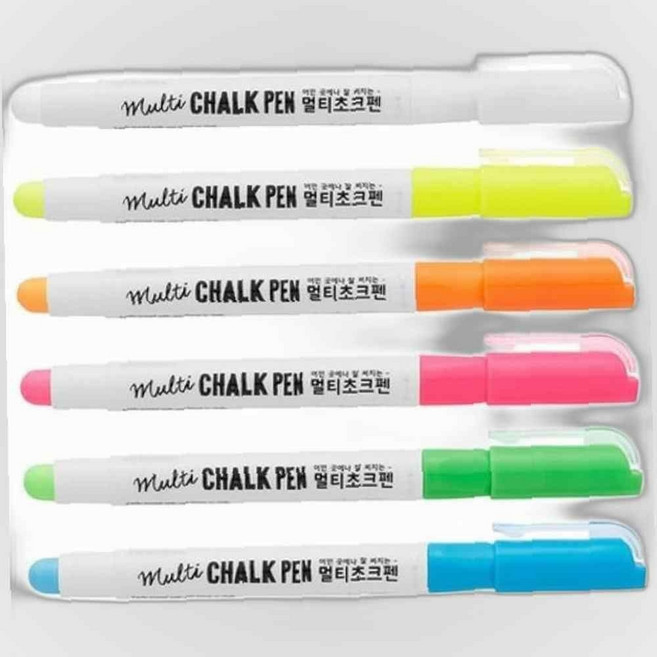 문교 멀티초크펜 1자루 낱개 워터초크 멀티펜 유리용 물칠판 블랙보드 보드마카 필기도구, 형광분홍