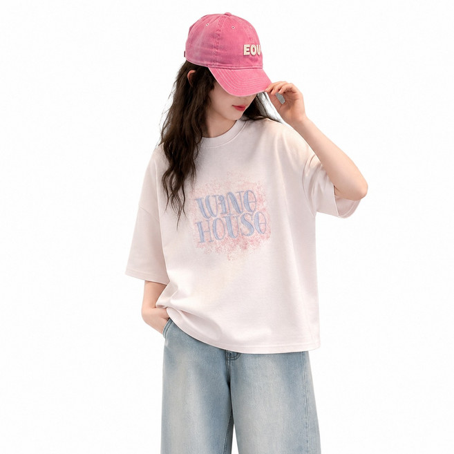 삐삐네옷가게 여아 러블리 캐주얼 오버핏 반팔티 주니어코디
