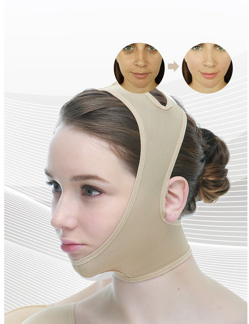 M27 사각턱관리 얼굴 밴드 얼굴 볼살 턱 땡기미, 슬림(편안한압박), 블랙, S, 1개
