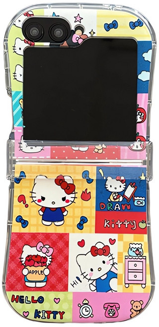 얌코 휴대폰 케이스 갤럭시 z플립3 z플립4 z플립5 z플립6 힌지보호 실리콘 캐릭터 귀여운 고양이