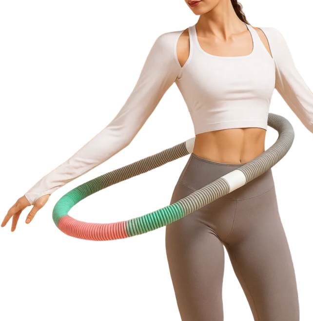 커넥홈 스프링 훌라후프 소프트 뱃살 다이어트 홈트 운동기구, 1개, 삼색, 1.5kg