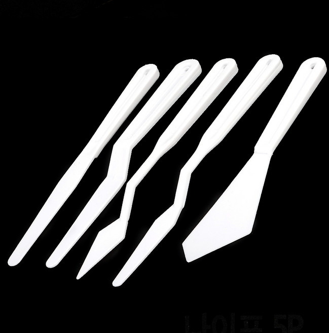 심플 디자인 플라스틱 페이팅 파레트 나이프 5피스, 1세트