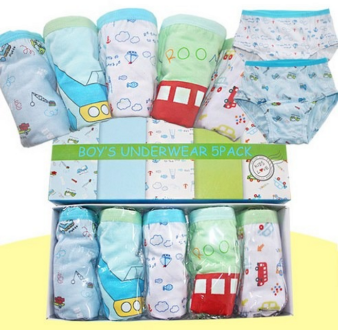 디바인터네셔널 남아용 순면 삼각팬티 트랜스포머 5종 세트