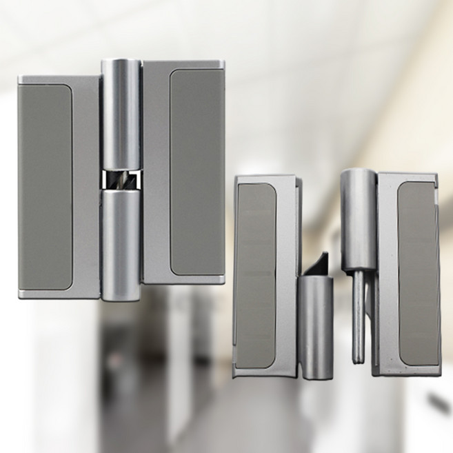 화장실 큐비클 좌우겸용 사각 경첩 힌지 실버, 2개