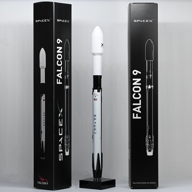 Space X Falcon 다이캐스트 1:233 로켓 우주왕복선 금속 합금, 팰컨 9호, 1개