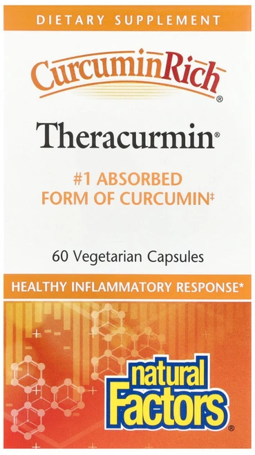 Natural Factors CurcuminRich Theracurmin 60캡슐, 60정, 2개 - 쿠팡