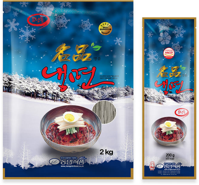 농민식품 명품냉면2kg 명품냉면(하얗고 얇은 면), 5개, 2kg