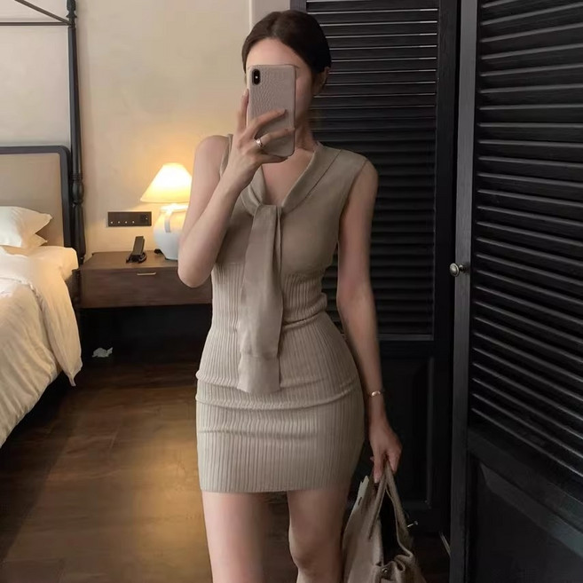 여름여성 캐주얼 원피스 슬림핏