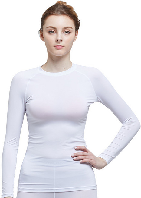 기어엑스 여성용 일반 여름 긴팔라운드넥 냉감 언더레이어 상의