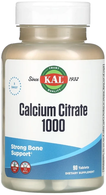 KAL 구연산 칼슘 1000 90정(1정당 333mg), KAL 구연산 칼슘 1000 90정1정당 333mg, 1개, 90정 - 쿠팡