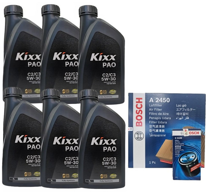 크루즈 2.0 디젤 엔진오일세트 킥스 파오 5W30 6L O0109-A2450, 1개