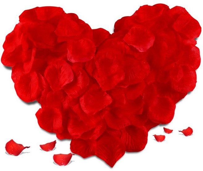 규글링 이벤트용 파티 장미꽃잎 조화 1000개, 1세트, 레드