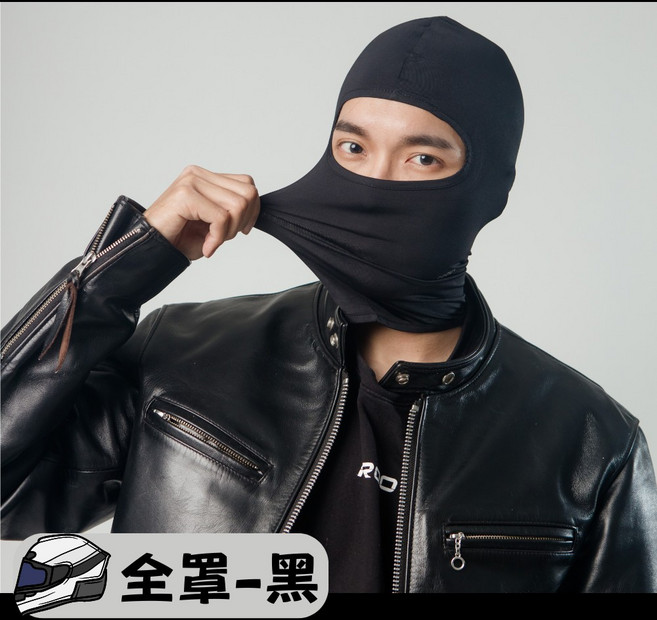 【MEGA COOUV】日本款防曬涼感頭套 網狀下拉式頭套UV-513 Head cover, 黑色, 1個