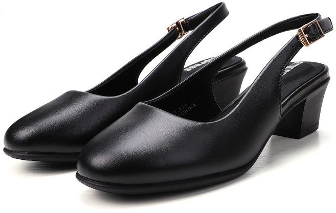 엠프리스 발편한 슬링백 샌들 펌프스 힐 EP-B9 블랙 5cm 여름 구두