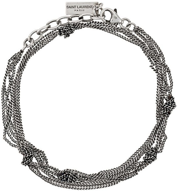 생로랑 멀티 체인 매듭 브레이슬릿