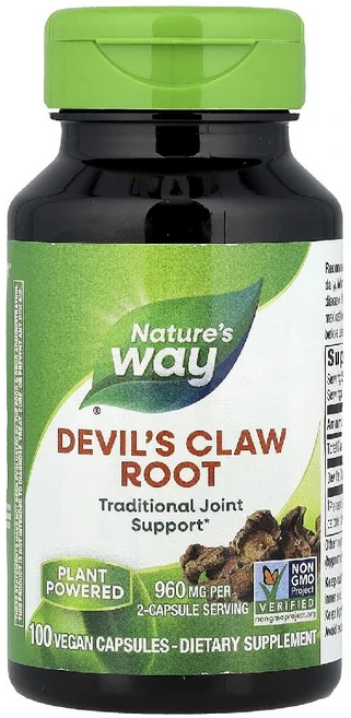 네이처스웨이 Devils Claw Secondary Root 480mg 베지캡슐 100정, 1개 - 쿠팡